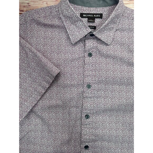 Michael Kors Men's Classic Fit SS Casual Shirt Large - Picture 3 of 5